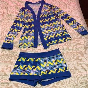 Cardigan and short set